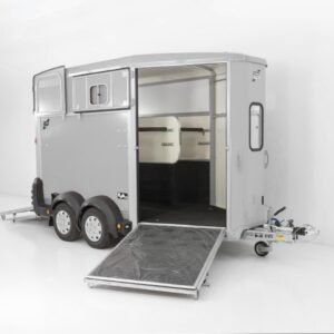 Ifor Williams Reboque para cavalos HB511-plata-Saída frontal-Novo