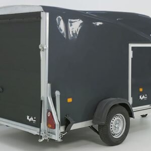 Debon Reboque fechado Cargo 1300 Vollpoly 150x290cm H:160cm, Porta, gris-Novo
