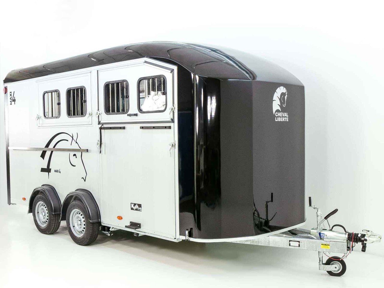 Cheval Liberté Reboque para cavalos Maxi 4, 4 Cavalos, Pullman-Trem de rodagem, 100km/h, preto-Novo - Image 2
