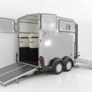 Ifor Williams Reboque para cavalos HB511-Portones traseros-Combinación de puertas-plata-Novo