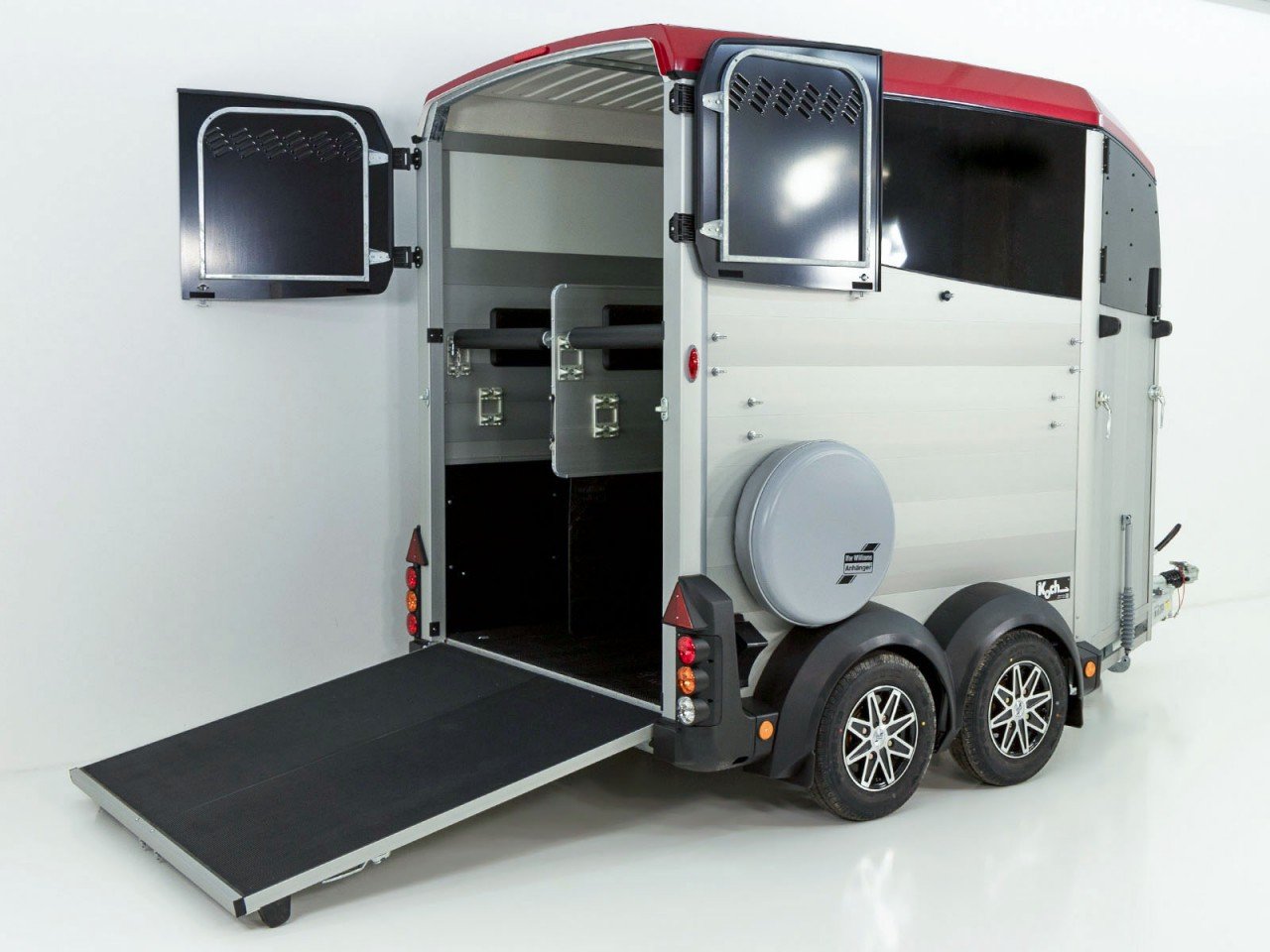 Ifor Williams Reboque para cavalos HBX 506-Saída frontal-novo modelo-rojo-Novo - Image 3