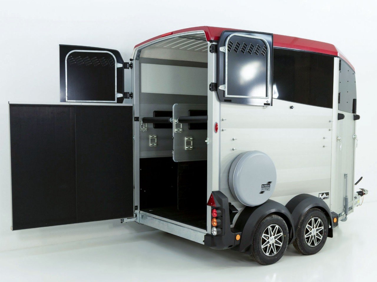 Ifor Williams Reboque para cavalos HBX 506-Saída frontal-novo modelo-rojo-Novo - Image 8
