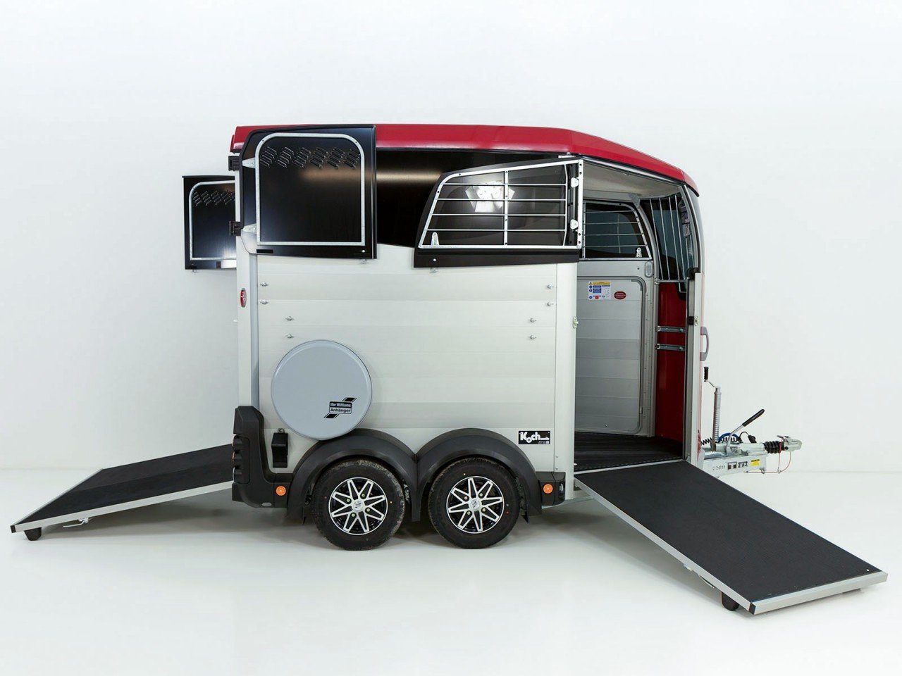 Ifor Williams Reboque para cavalos HBX 511-Saída frontal-novo modelo-rojo-Novo - Image 7