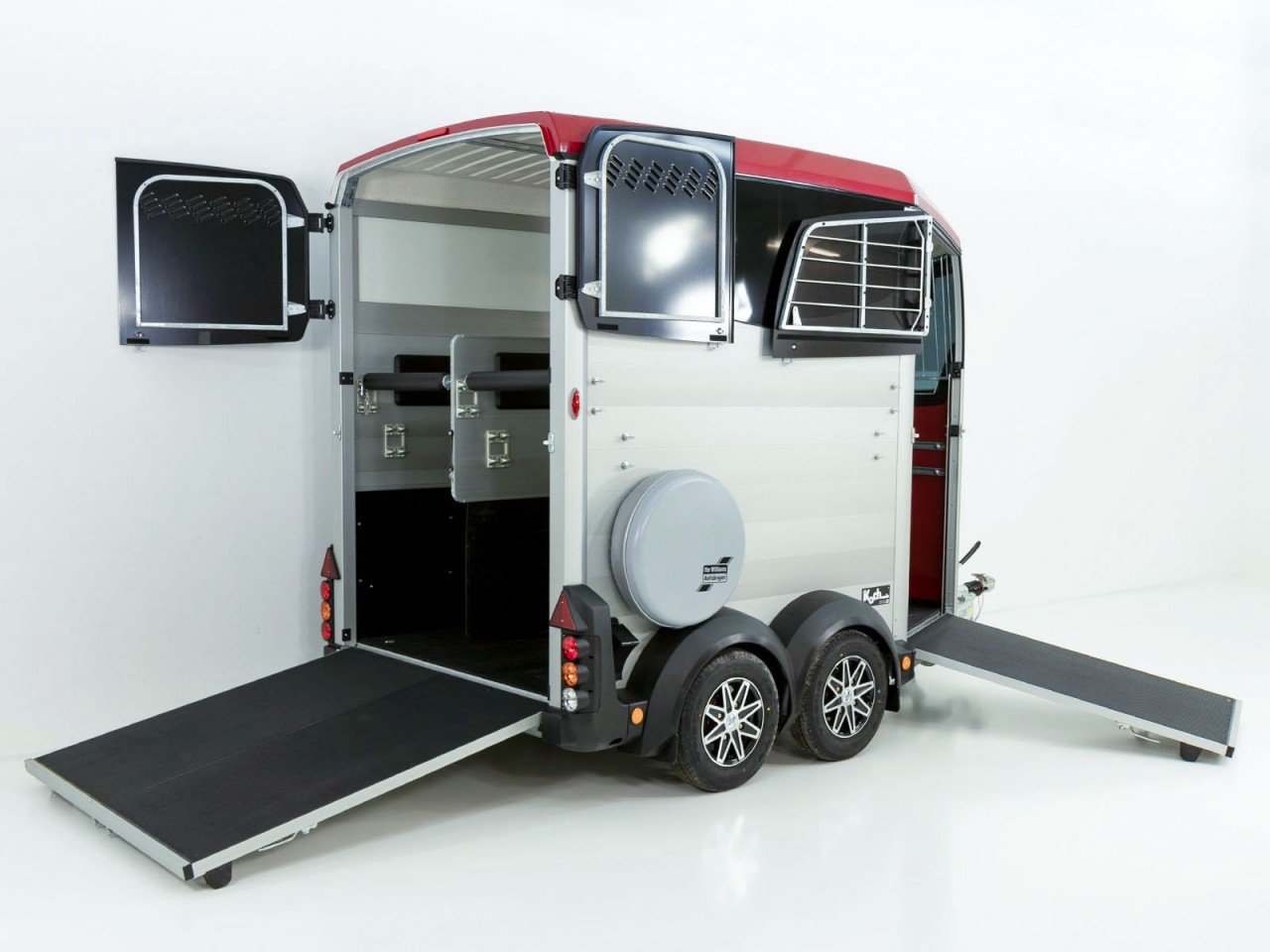 Ifor Williams Reboque para cavalos HBX 511-Saída frontal-novo modelo-rojo-Novo - Image 9