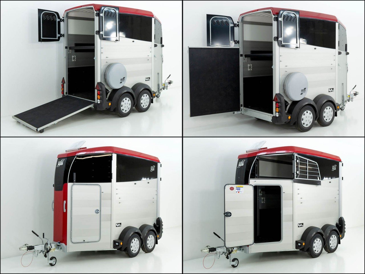 Ifor Williams Reboque para cavalos HBX 403-Saída frontal-novo modelo-rojo-Novo - Image 13