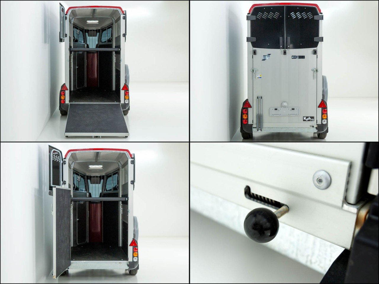 Ifor Williams Reboque para cavalos HBX 403-Saída frontal-novo modelo-rojo-Novo - Image 14