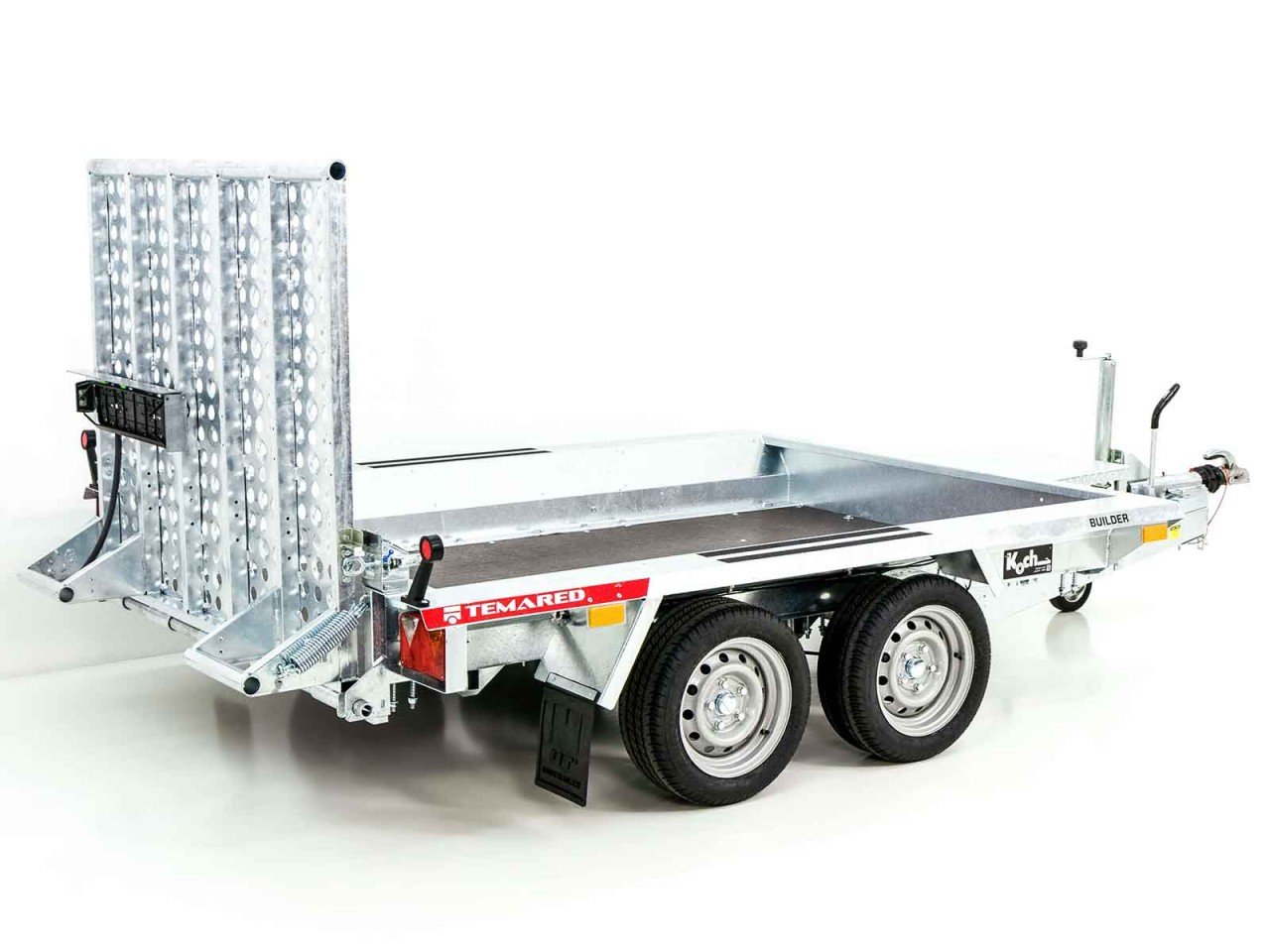 Temared Reboque para maquinaria de construção Builder 153x260cm 2,7t-Rampa-Novo - Image 3