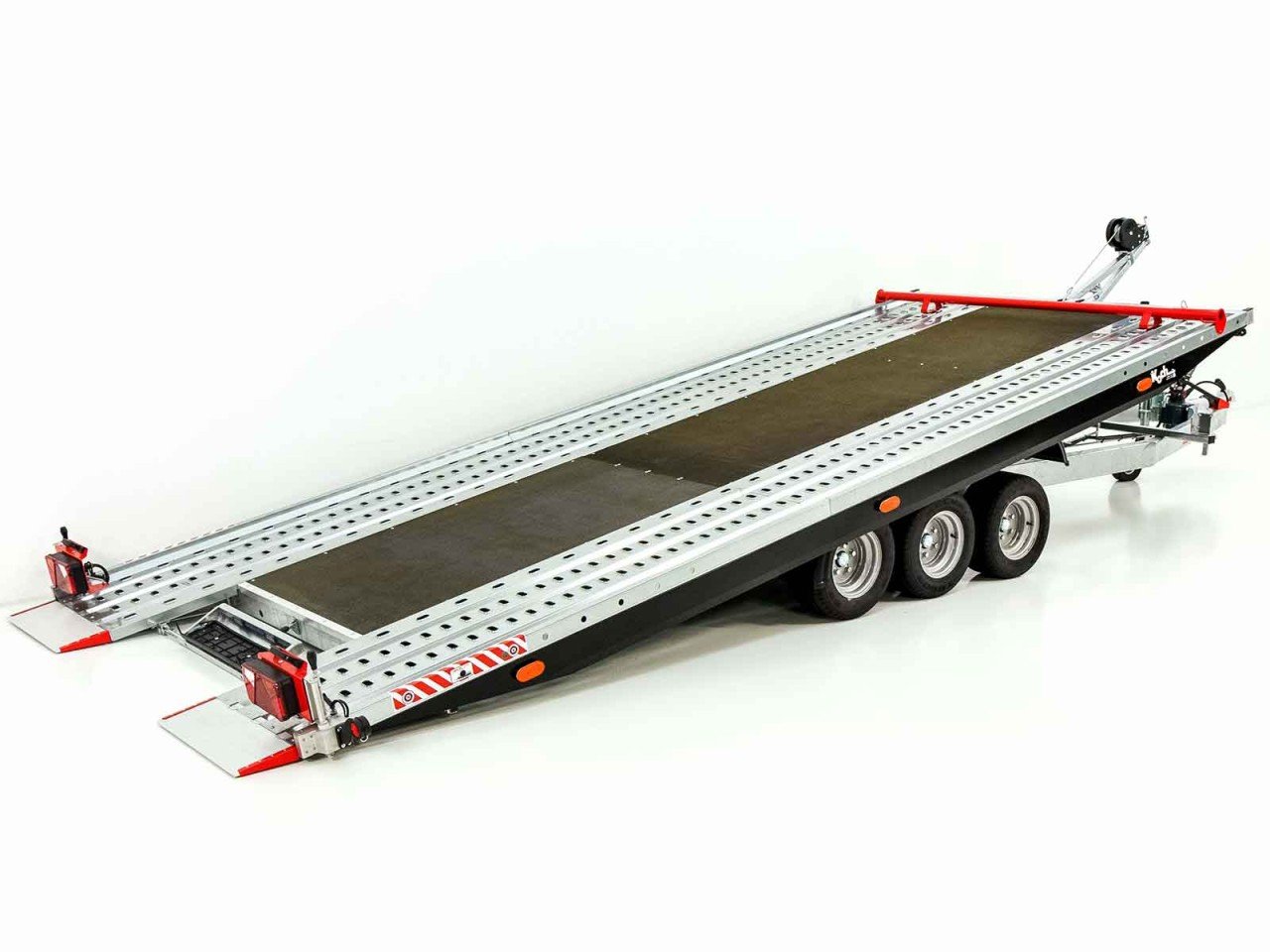 Vezeko Reboque porta-veículos Race Master 209x550cm Tridem 3,5t-LB-madera-Novo