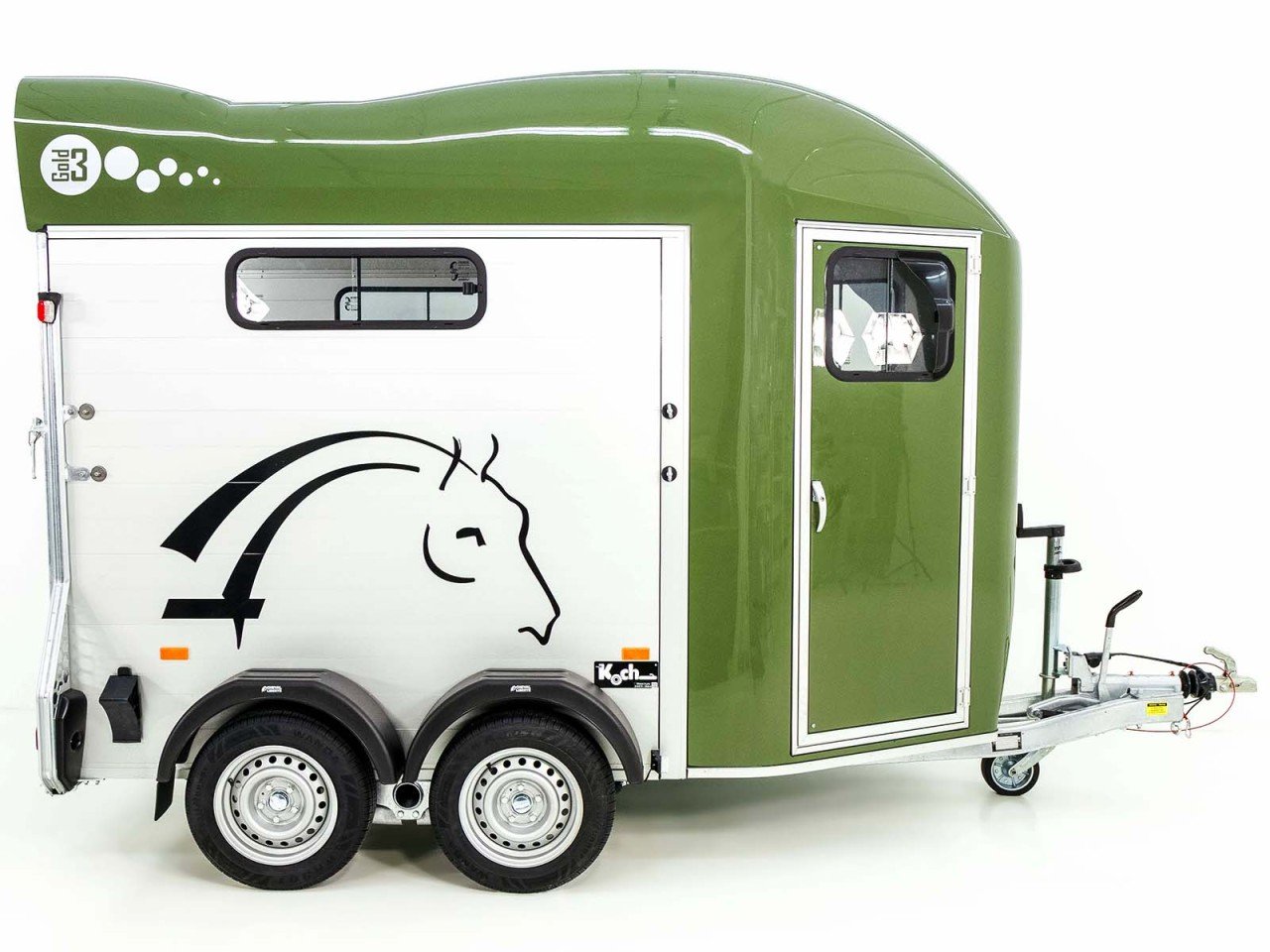 Cheval Liberté Reboque para cavalos GOLD 3, Pullman 2, Arreios, verde oliva-Novo - Image 5
