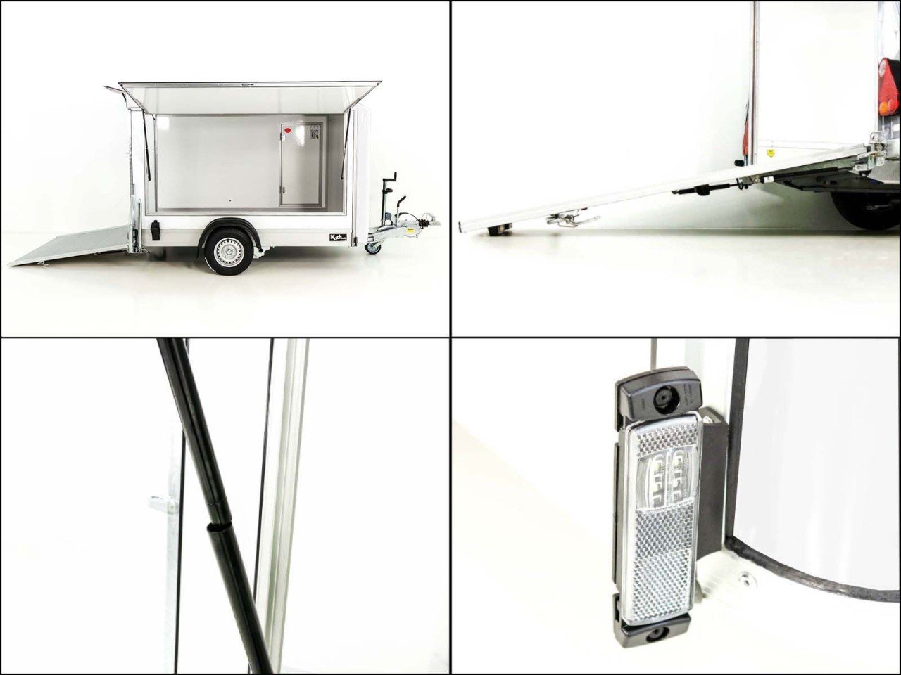 Debon Reboque fechado C300 Sandwich 148x295cm H:190cm 1,3t, Alu, Polybug, Porta, Trampilla, branco-Novo - Image 10
