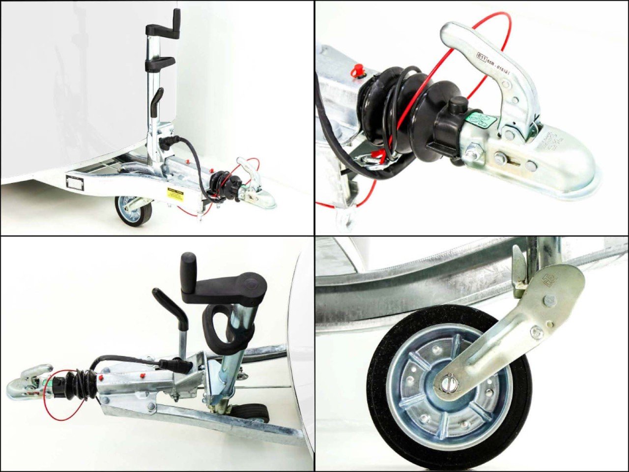 Debon Reboque fechado C300 Sandwich 148x295cm H:190cm 1,3t, Alu, Polybug, Porta, Trampilla, branco-Novo - Image 14