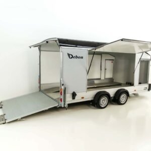 Debon Reboque fechado Roadster C1000 200x500x200cm 3,5t preto - E-vientoe -Rampas elevadas-Novo