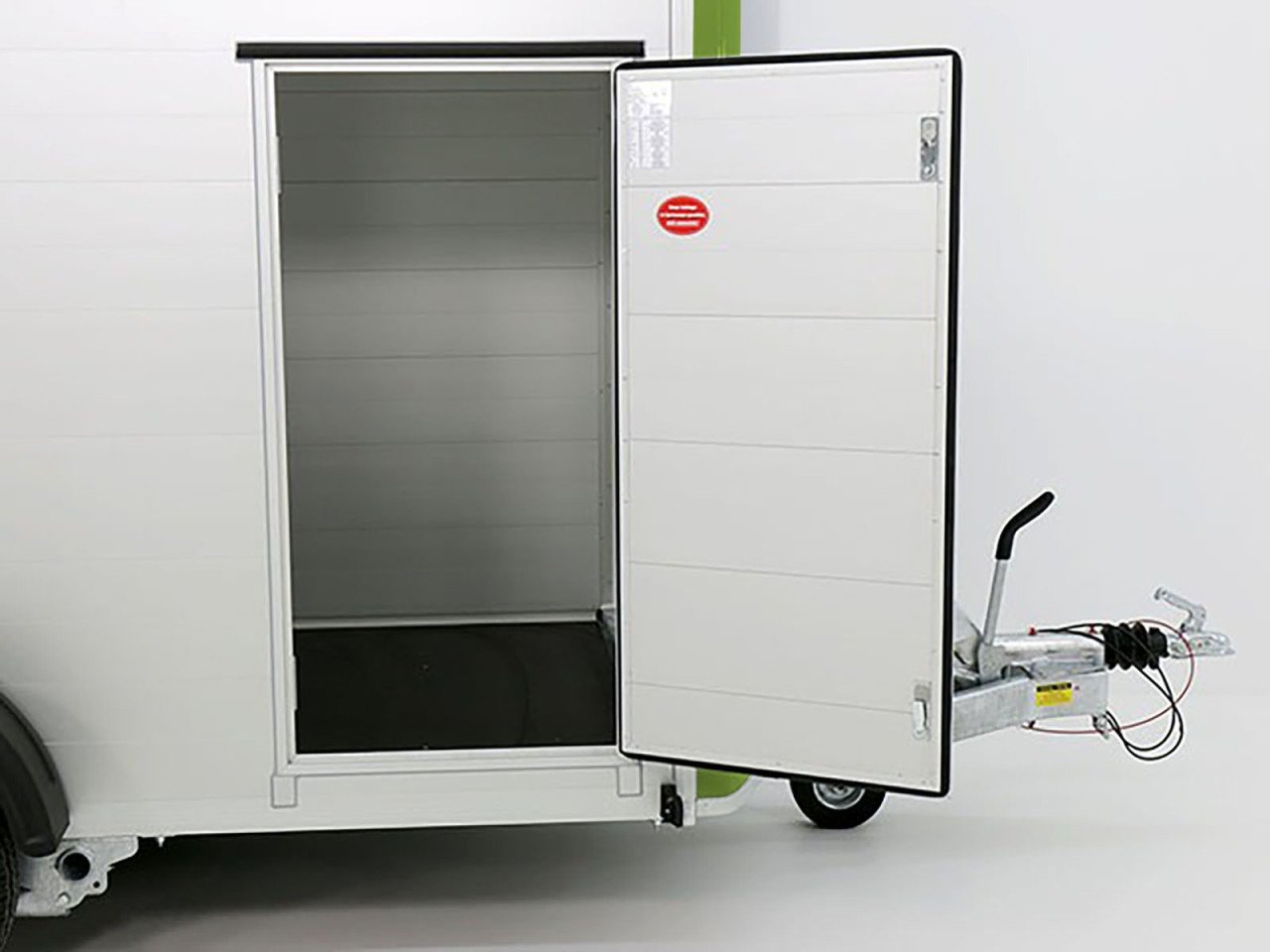 Debon Reboque fechado C300 148x295cm H:190cm 1,3t Alu, Polybug, Porta, verde oliva-Novo - Image 7