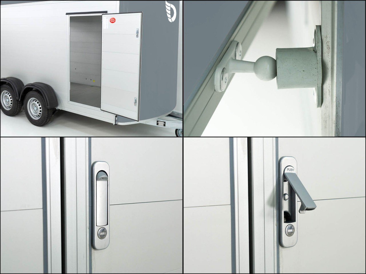 Debon Reboque fechado Cargo C800 206x441cm H206 3,5 t, Alu, Polybug, Porta, gris-Novo - Image 10