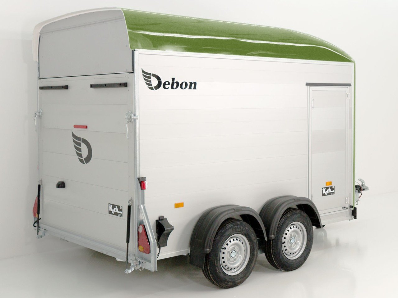 Debon Reboque fechado C500 164x300cm H:200cm 2,0t-Alu-Polybug-Porta-verde oliva-Novo - Image 3
