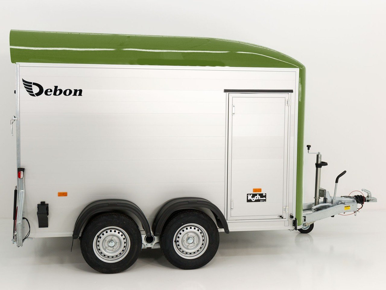 Debon Reboque fechado C500 164x300cm H:200cm 2,0t-Alu-Polybug-Porta-verde oliva-Novo - Image 6
