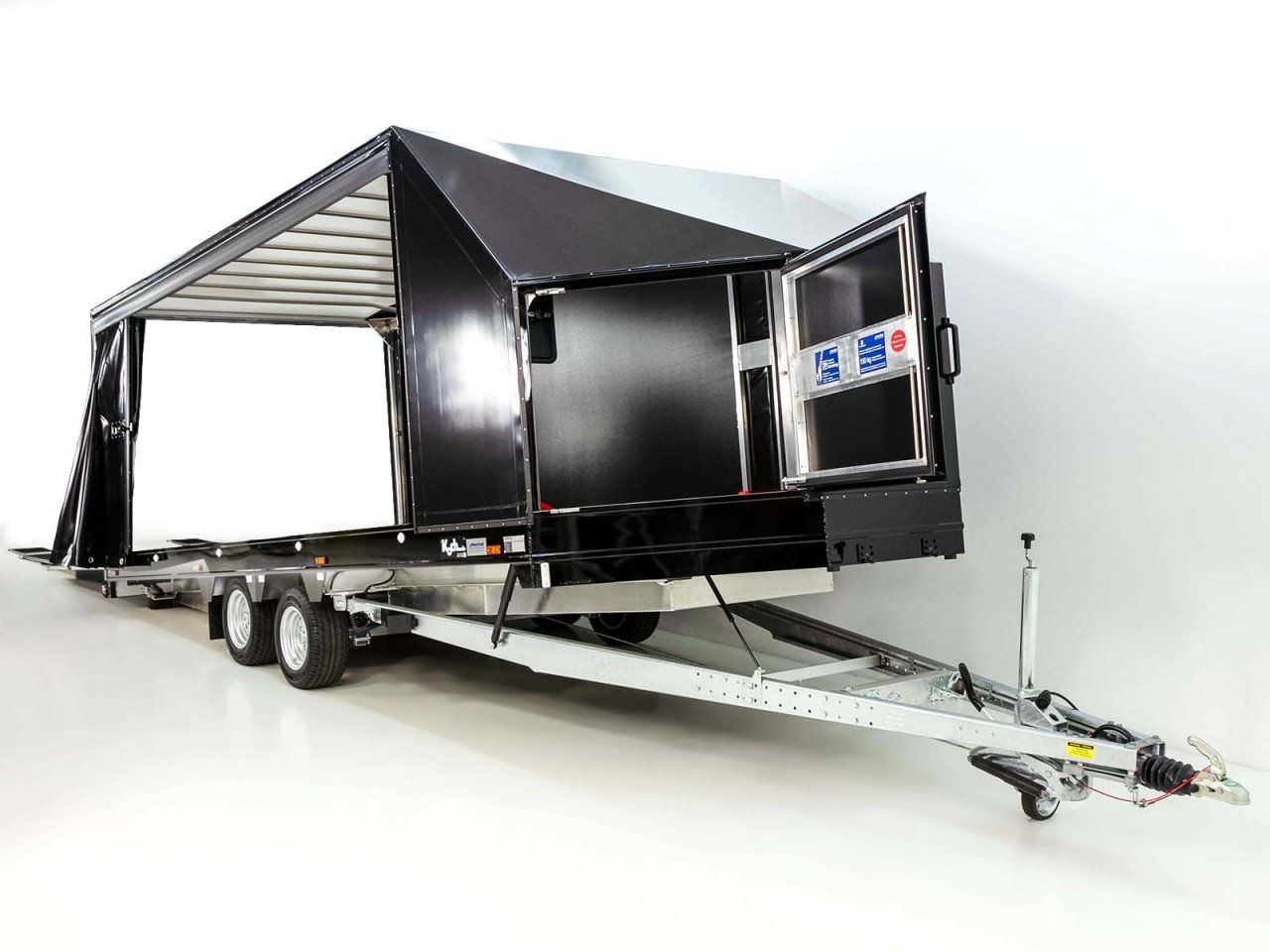 Moetefindt Reboque para transporte de coches Lona FTP235 235×550 3,5t H:180cm-Luz de marcha-atrás-Câmara de marcha-atrás--Novo - Image 3