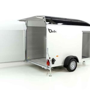 Debon Reboque fechado C400 164x315cm H:200cm 1,3t, Alu, Polybug, Porta, preto-Novo