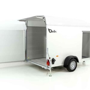 Debon Reboque fechado C400 164x315cm H:200cm 1,3t, Alu, Polybug, Porta, branco-Novo