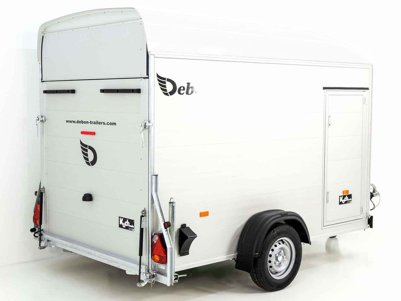 Debon Reboque fechado C400 164x315cm H:200cm 1,3t, Alu, Polybug, Porta, branco-Novo - Image 5