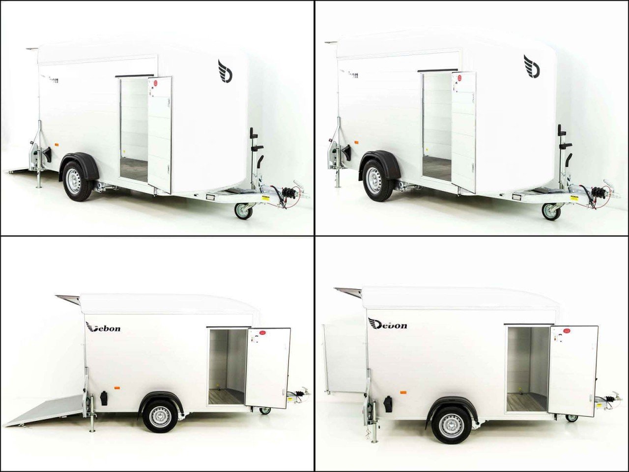 Debon Reboque fechado C400 164x315cm H:200cm 1,3t, Alu, Polybug, Porta, branco-Novo - Image 6