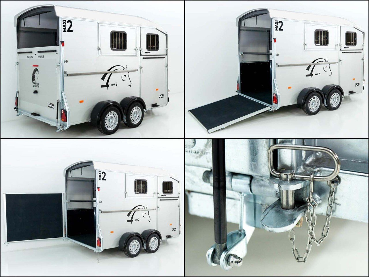 Cheval Liberté Reboque para cavalos MAXI 2, branco-Novo - Image 10