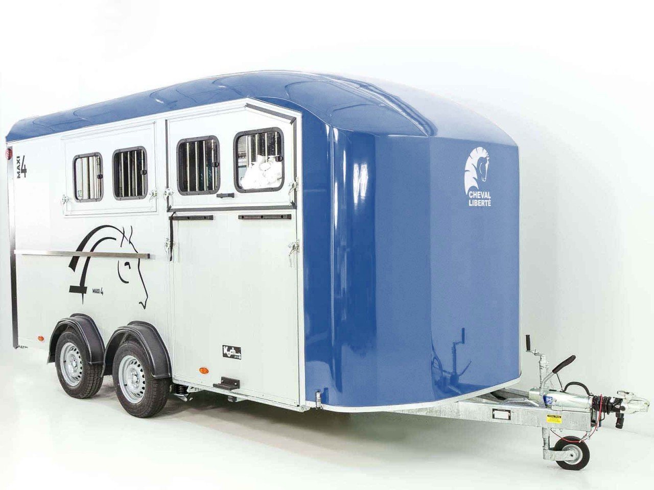 Cheval Liberté Reboque para cavalos Maxi 4, 4 Cavalos, Pullman-Trem de rodagem, 100km/h, azul-Novo - Image 2