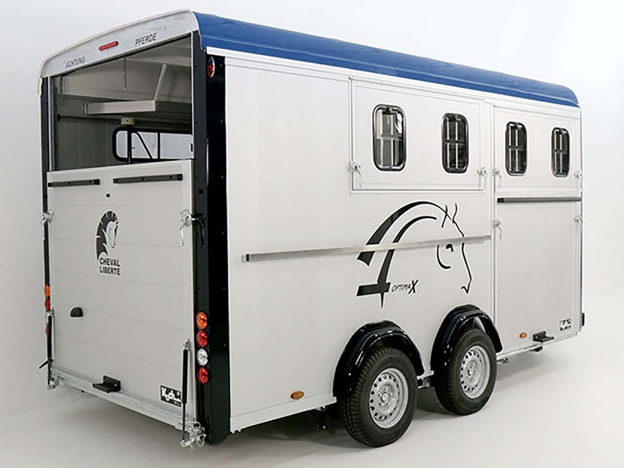 Cheval Liberté Reboque para cavalos Maxi 4, 4 Cavalos, Pullman-Trem de rodagem, 100km/h, azul-Novo - Image 4