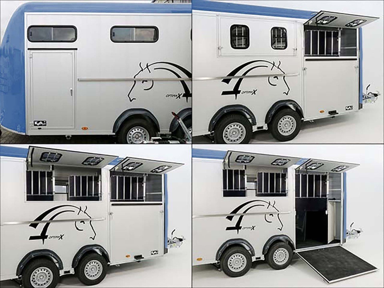 Cheval Liberté Reboque para cavalos Maxi 4, 4 Cavalos, Pullman-Trem de rodagem, 100km/h, azul-Novo - Image 7