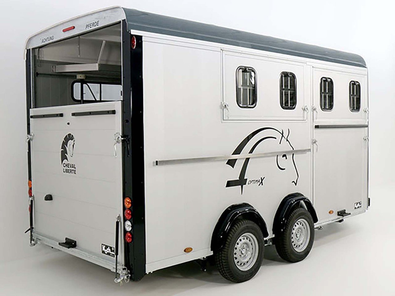 Cheval Liberté Reboque para cavalos Maxi 4, 4 Cavalos, Pullman-Trem de rodagem, 100km/h, gris-Novo - Image 4