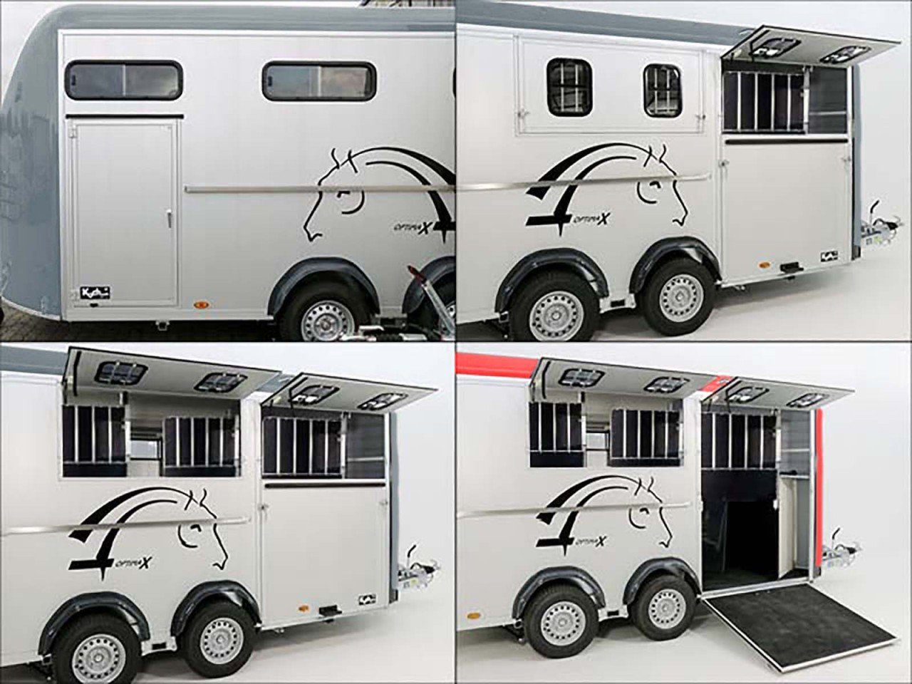 Cheval Liberté Reboque para cavalos Maxi 4, 4 Cavalos, Pullman-Trem de rodagem, 100km/h, gris-Novo - Image 7