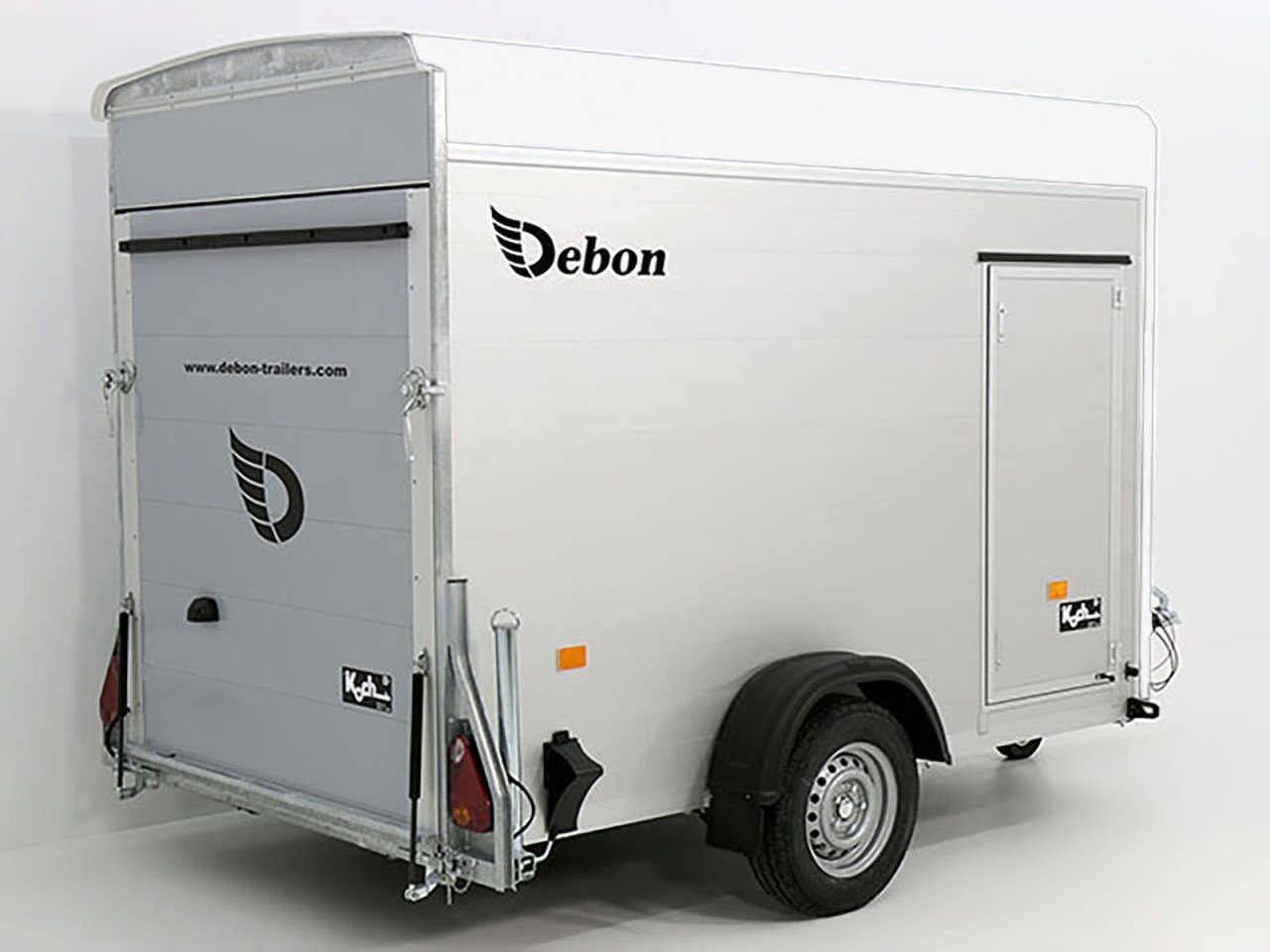 Debon Reboque fechado C300 148x295cm H:190cm 1,3t, Alu, Polybug, Porta, branco-Novo - Image 9