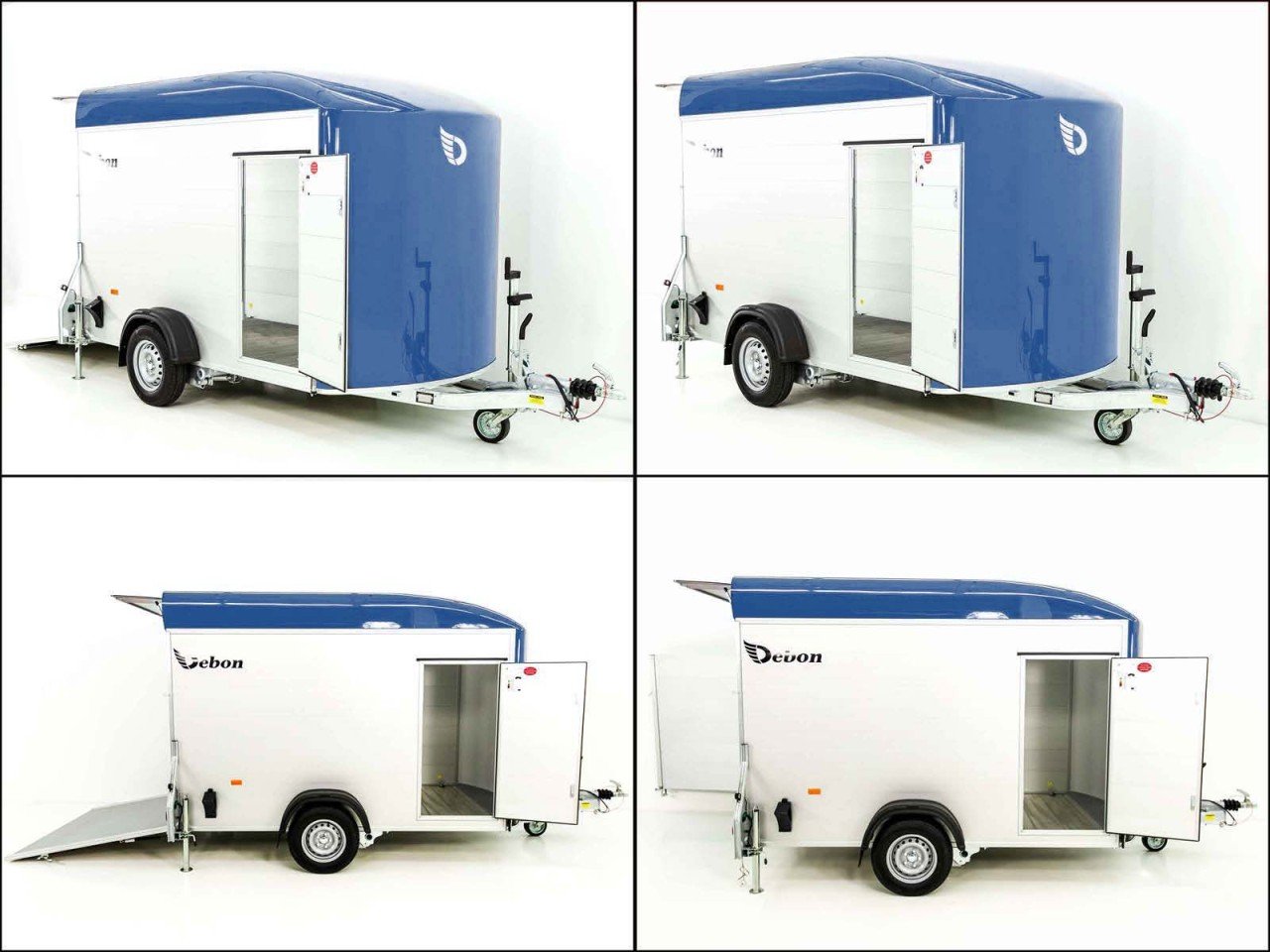 Debon Reboque fechado C400 164x315cm H:200cm 1,3t, Alu, Polybug, Porta, azul-Novo - Image 6
