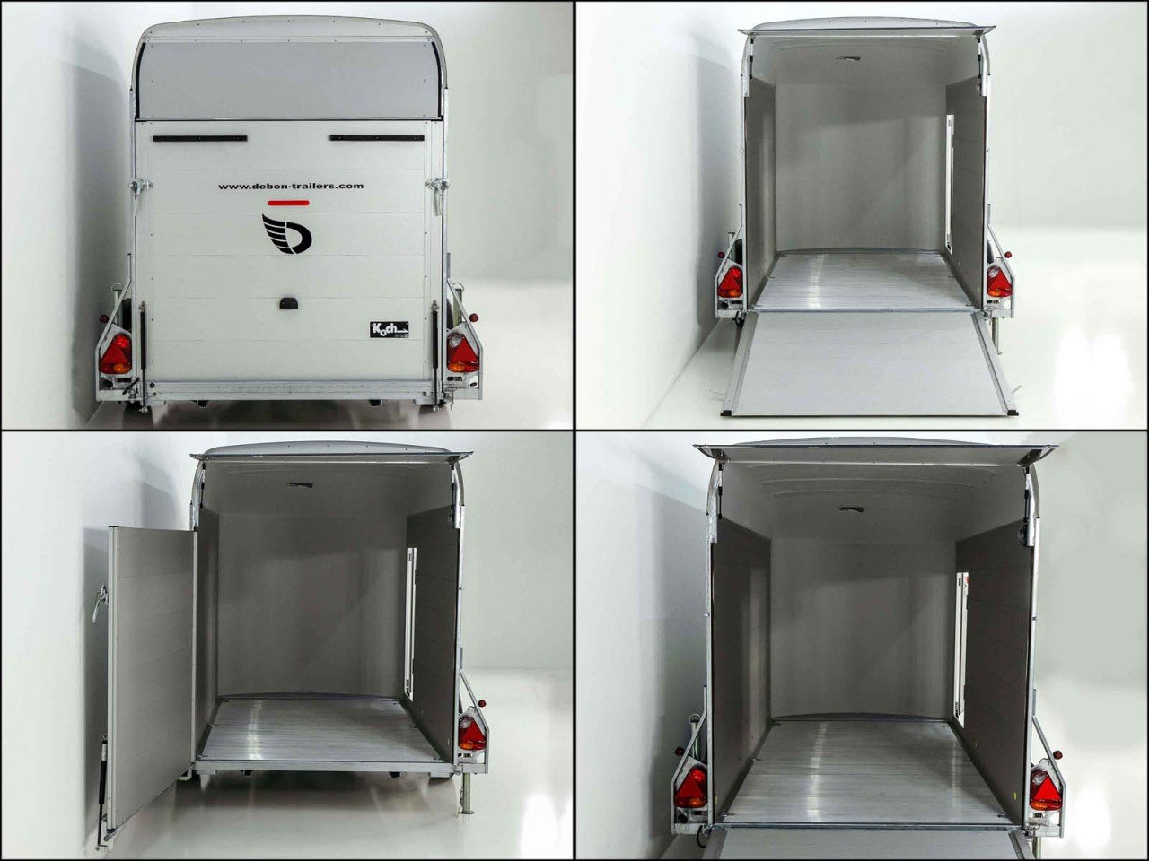 Debon Reboque fechado C400 164x315cm H:200cm 1,3t, Alu, Polybug, Porta, azul-Novo - Image 7