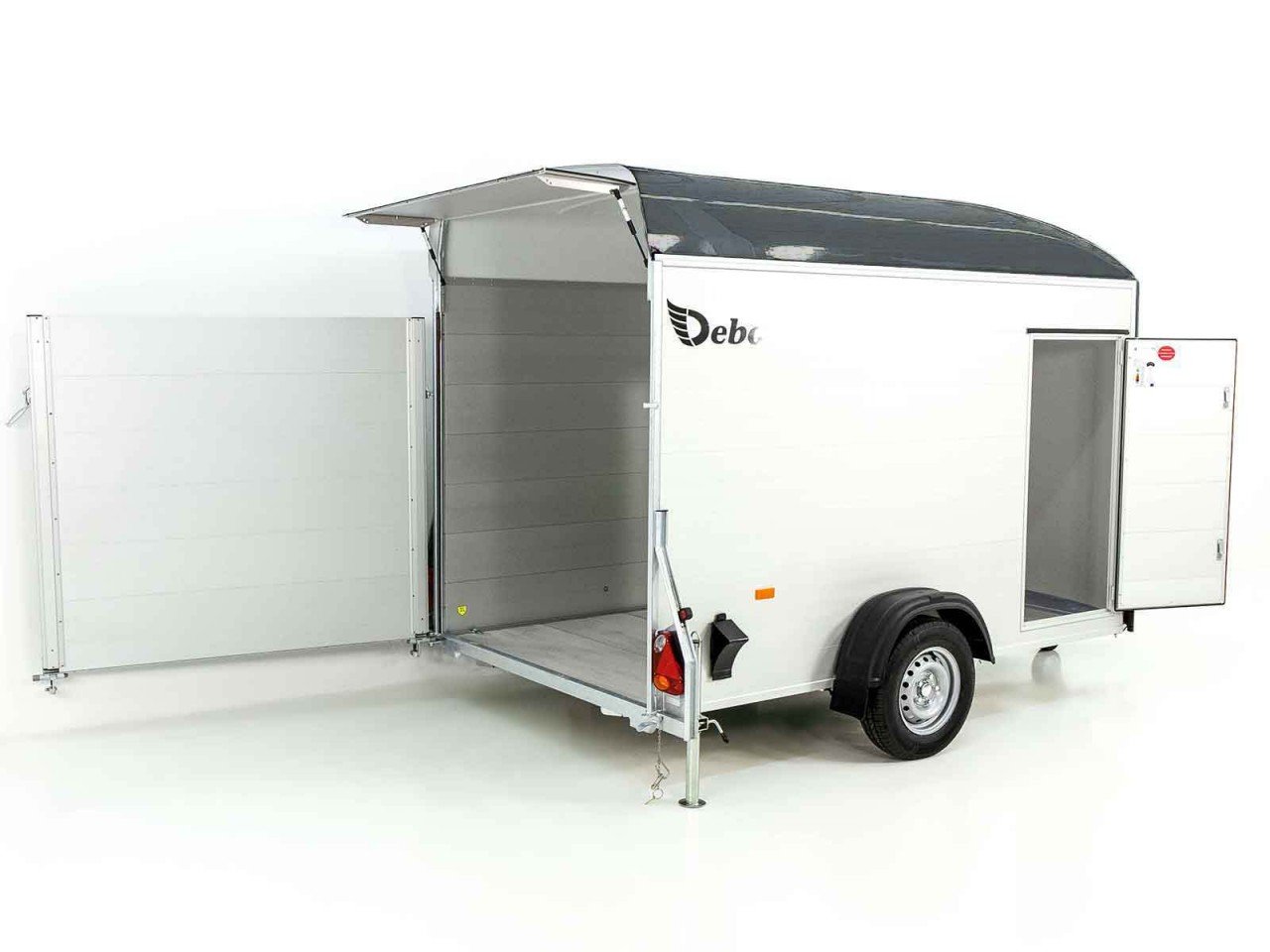 Debon Reboque fechado C400 164x315cm H:200cm 1,3t, Alu, Polybug, Porta, gris-Novo - Image 2