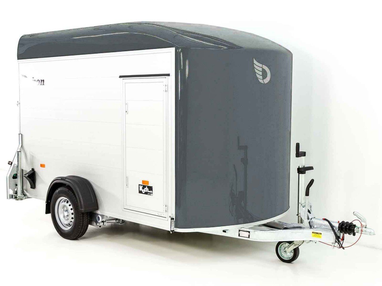 Debon Reboque fechado C400 164x315cm H:200cm 1,3t, Alu, Polybug, Porta, gris-Novo - Image 3