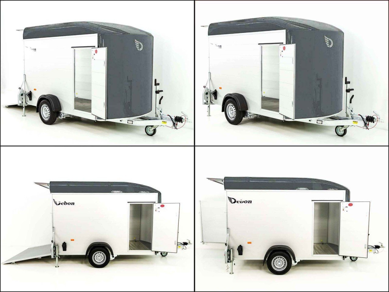 Debon Reboque fechado C400 164x315cm H:200cm 1,3t, Alu, Polybug, Porta, gris-Novo - Image 6