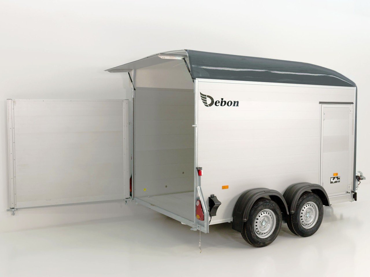 Debon Reboque fechado C500 164x300cm H:200cm 2,0t, Alu, Polybug, Porta, gris-Novo - Image 2