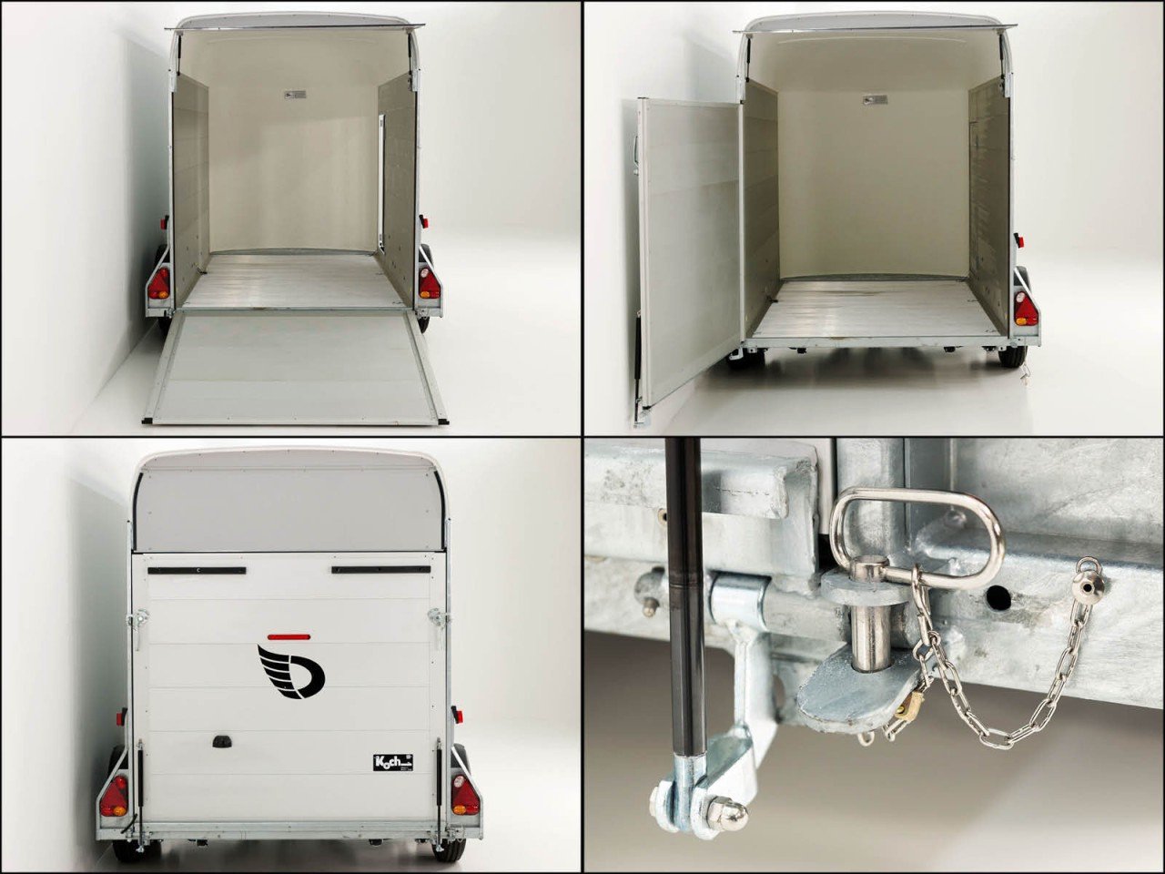 Debon Reboque fechado C500 164x300cm H:200cm 2,0t, Alu, Polybug, Porta, branco-Novo - Image 14