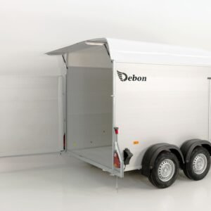 Debon Reboque fechado C500 164x300cm H:200cm 2,6t, Alu, Polybug, Porta, branco-Novo