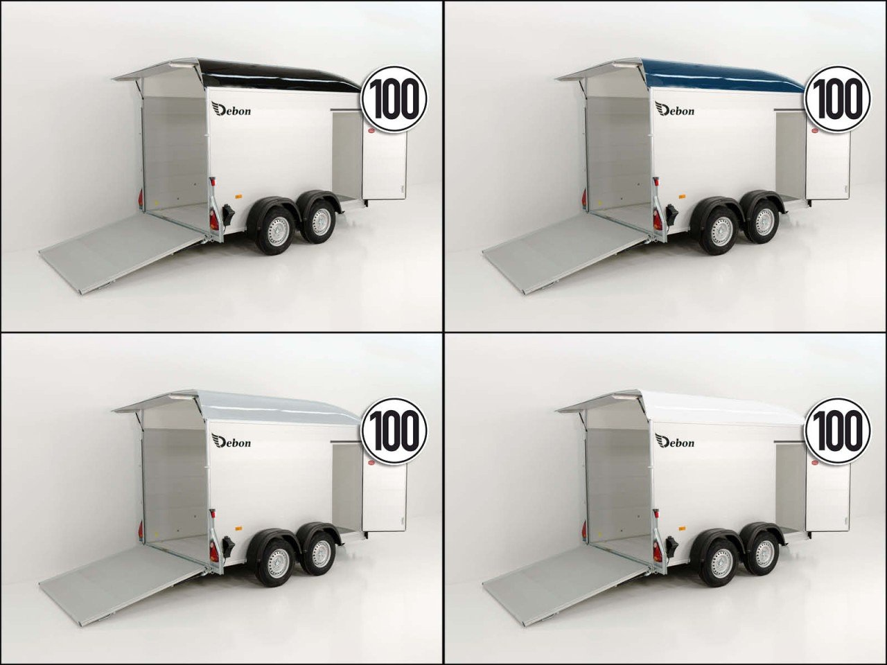 Debon Reboque fechado C500 164x300cm H:200cm 2,0t, Alu, Polybug, Porta-Novo
