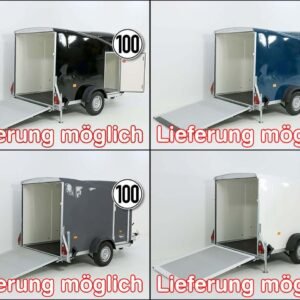 Debon Reboque fechado Cargo 1300 Vollpoly 150x290cm H:160cm, Porta-Novo