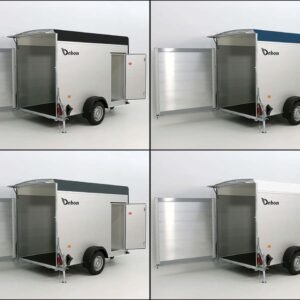 Debon Reboque fechado C300 148x295cm H:190cm 1,3t, Alu, Polybug, Porta-Novo