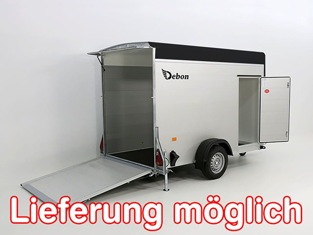Debon Reboque fechado C300 148x295cm H:190cm 1,3t, Alu, Polybug, Porta-Novo - Image 5