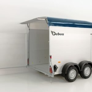 Debon Reboque fechado C500 164x300cm H:200cm 2,6t, Alu, Polybug, Porta, azul-Novo