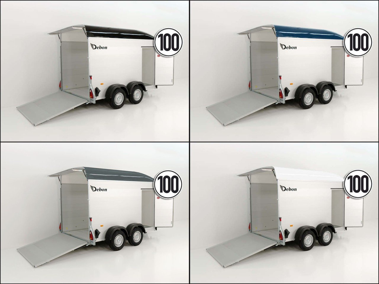 Debon Reboque fechado C500 164x300cm H:200cm 2,6t, Alu, Polybug, Porta-Novo