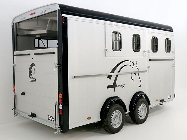 Cheval Liberté Reboque para cavalos Maxi 4, 4 Cavalos, Pullman-Trem de rodagem, 100km/h, preto-Novo