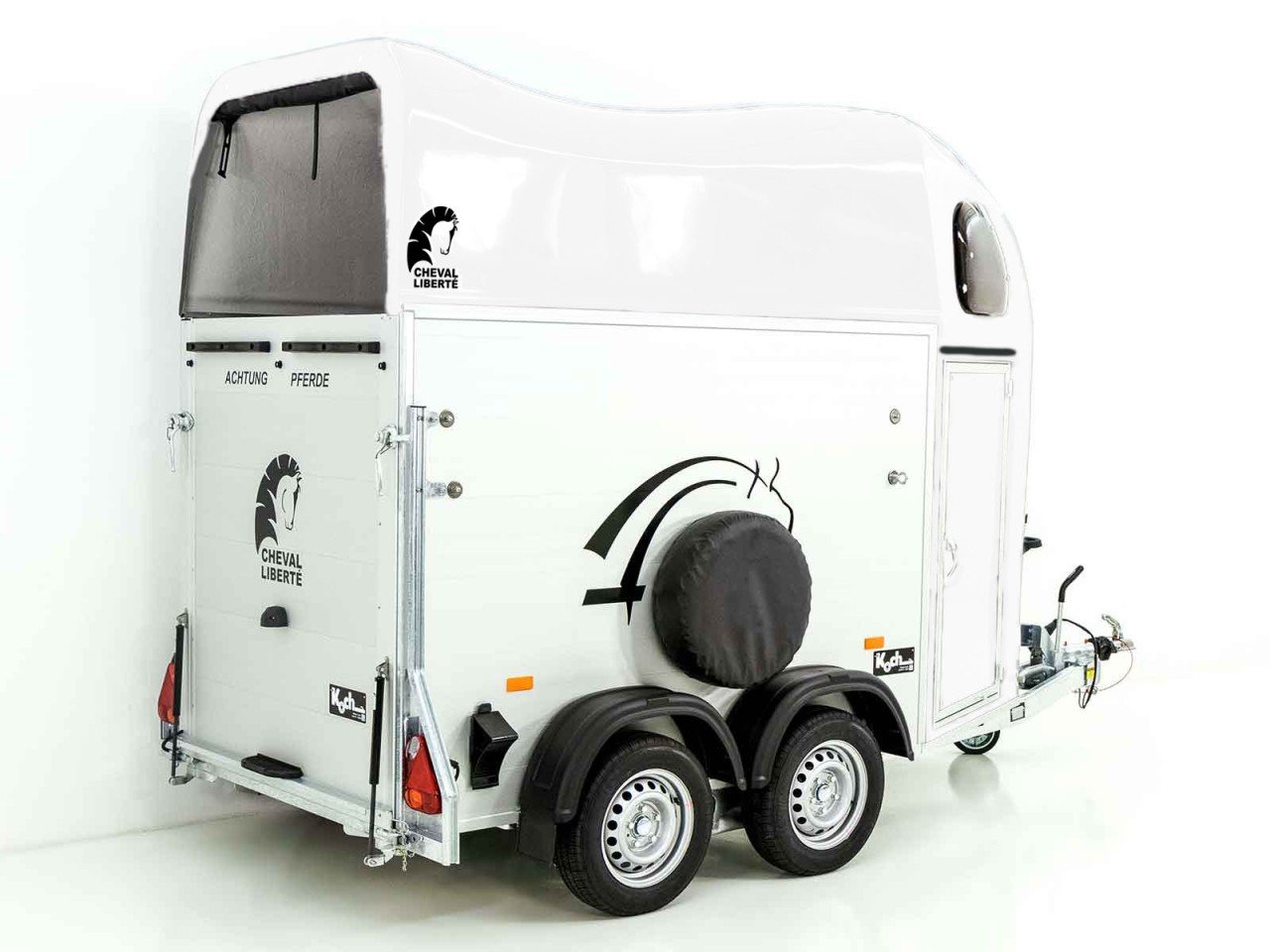 Cheval Liberté Reboque para cavalos GOLD One 1,5er, Pullman-Trem de rodagem, branco-Novo