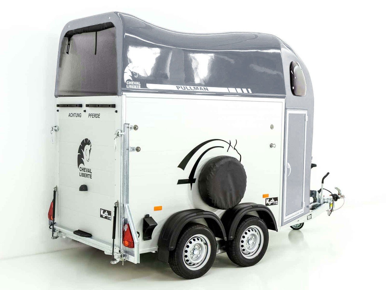 Cheval Liberté Reboque para cavalos GOLD One 1,5er, Pullman-Trem de rodagem, gris-Novo