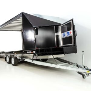 Moetefindt Reboque para transporte de coches Lona FTP235 235×550 3,5t H:180cm-Luz de marcha-atrás-Câmara de marcha-atrás--Novo
